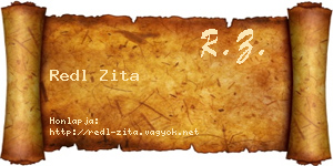 Redl Zita névjegykártya